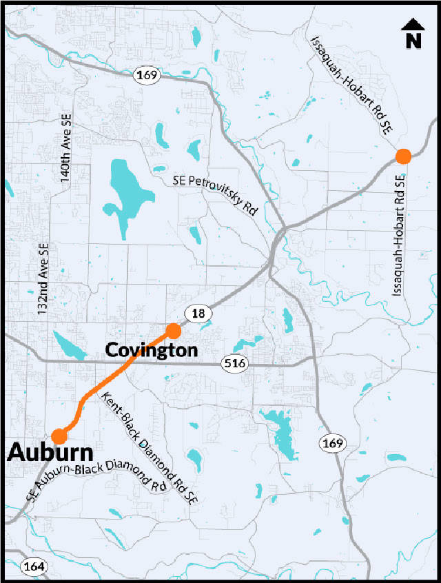 Work crews will be repaving the Issaquah-Hobart Road overpass of State Route 18, closing one lane at a time around-the-clock until mid-July all while crew continue work on the Eastbound repave project from Auburn to Covington. WSDOT / courtesy photo