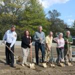 Representatives from the cities of Snoqualmie and North Bend participate in the official groundbreaking event alongside Life Enrichment Options board members. Evan Pappas/Staff Photo