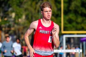 Mount Si Wildcats senior Joe Waskom (pictured) earned first place in the 4A KingCo 1,600 finals with a time of 4:11.77. Photo courtesy of Don Borin/Stop Action Photography