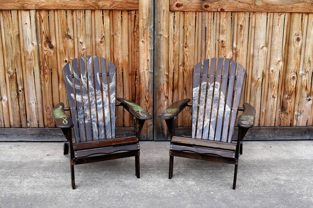 Mount Si High School senior, Rileigh Shelton, created Northwest Native. Her chairs will be on display at Salish Lodge Spa. Courtesy photo