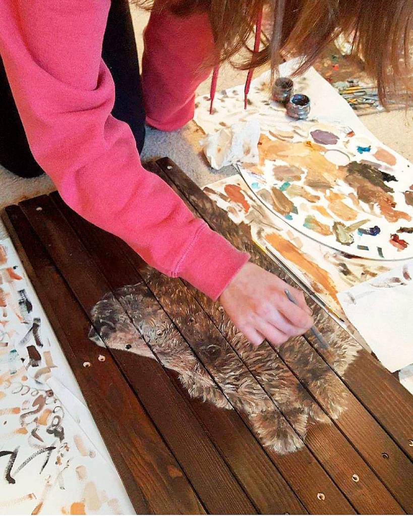 Mount Si High School senior, Rileigh Shelton, created Northwest Native. Her chairs will be on display at Salish Lodge Spa. Courtesy photo