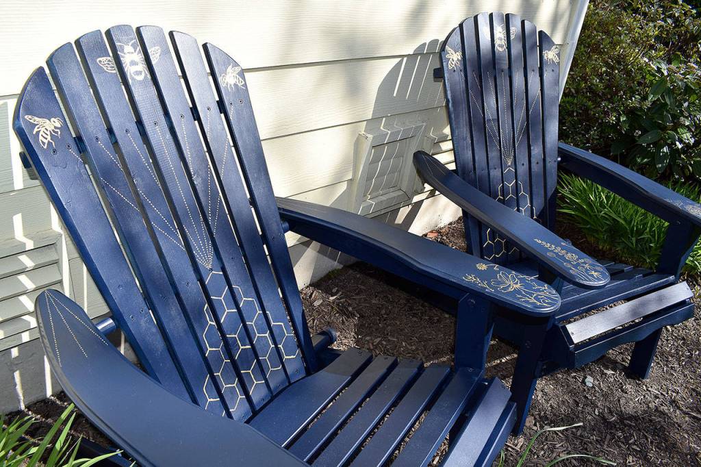 Carly Koczarski created The Bees Knees. Her chairs will be on display at Safeway on the Ridge. Courtesy photo