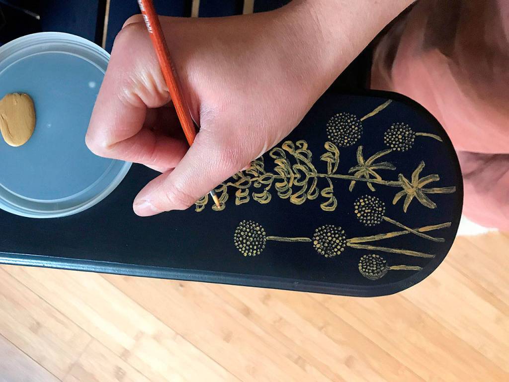 Carly Koczarski created The Bees Knees. Her chairs will be on display at Safeway on the Ridge. Courtesy photo