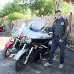 Terry Knowles, Christian Motorcycle Association member, shows off his 2014 Victory motorcycle. Evan Pappas/Staff Photo
