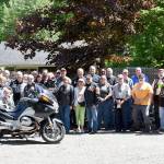 Bikers, friends, family, and church volunteers get together for a group photo at the dedication event. Dana Beatty/Courtesy Photo