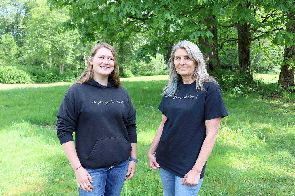 Stephanie Quiroz/staff photos                                Lani Salisbury (left) and Deanna Hyatt on May 15 in North Bend.