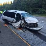 In total five were injured, including two in this van. Photo courtesy of Washington State Patrol