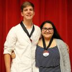 Madison Miller / staff photo                                AVID seniors, Joe Harris and Elena Lopez, are two of the nine AVID inaugural class.