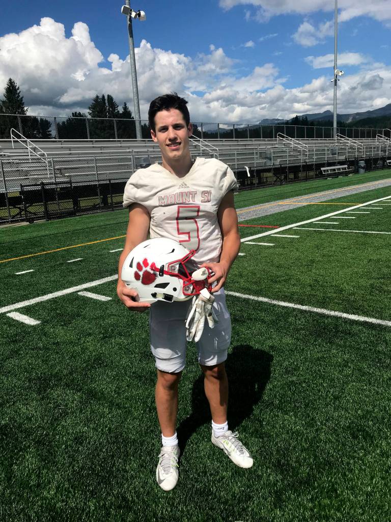 Mount Si Wildcats senior safety/wide receiver Colby Botten is a third-generation Mount Si Wildcats football player in the Snoqualmie Valley. Shaun Scott/staff photo