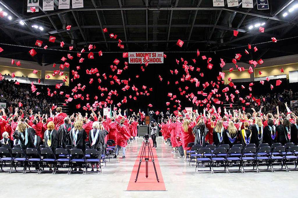 This year, 415 seniors in the Class of 2019 earned Mount Si High School diplomas. The schools 75th graduation ceremony was held Friday, June 7, at the Kent ShoWare Arena. Read highlights from the Class of 2019 online at valleyrecord.com.