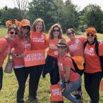Congresswoman Kim Schrier with volunteers part of the Issaquah, Sammamish, and Snoqualmie Moms Demand Action group. From left: Ashlee McDonald, Jess Smolinsky, Representative Kim Schrier, Mary Newcomer Williams, Rachel Harris, Erin Sloan, Mary Harris. Photo courtesy of Moms Demand Action