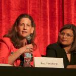 Rep. Tana Senn talks about work done on housing in the legislative session. Evan Pappas/Staff Photo