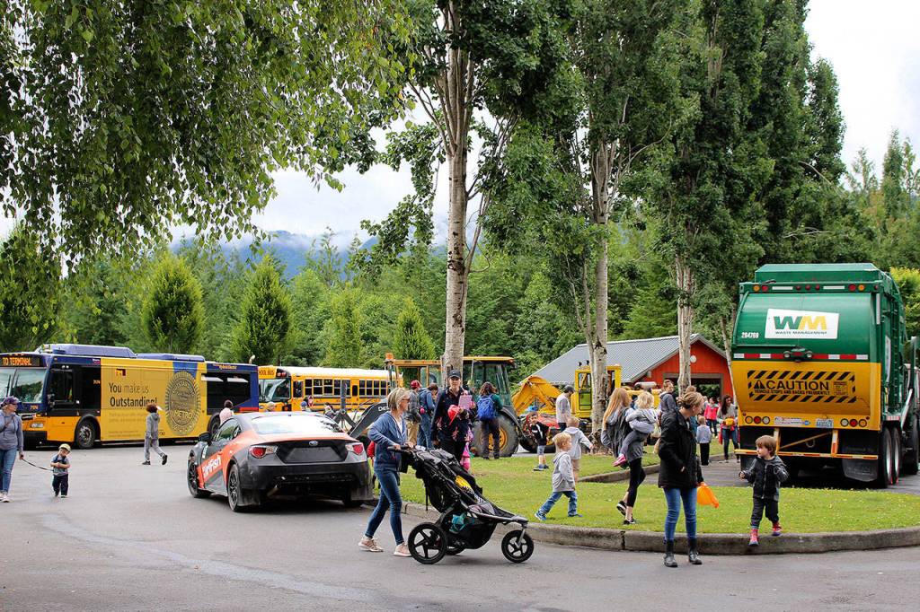 Madison Miller / staff photo                                 School buses, garbage trucks, police cars, fire trucks and more were at this years Big Truck Day.