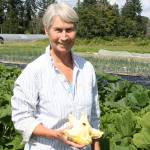 Margaret Hindle is entering her fourth year of farming as part of the Experience Farming Project. This year one of her crops is decorative squash. Aaron Kunkler/staff photo