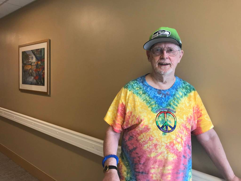 Samantha Pak/staff photo                                Leonard Larson is one of the artists featured in The Art of Alzheimers exhibit, which is currently displayed at The Gardens at Town Square.