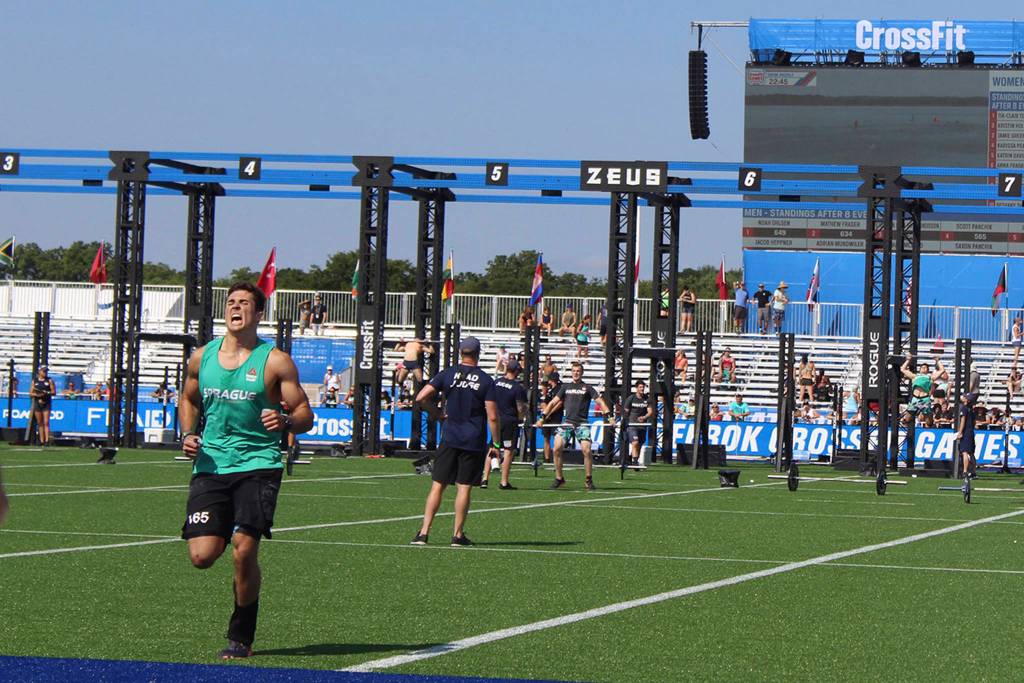 James Sprague competes in a running event during the CrossFit competition in Madison, Wisconsin. Courtesy photo