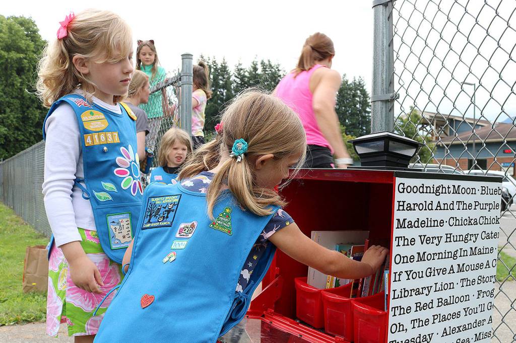 Through the Little Free Childrens Library, millions of books are exchanged annually. Stephanie Quiroz/staff photo