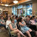 The audience at Brick & Mortar Books in Redmond listens to authors discussing the importance of representation in stories. Samantha Pak/staff photo