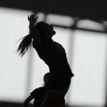 Getting air while preparing for a hit. Andy Nystrom/ staff photo