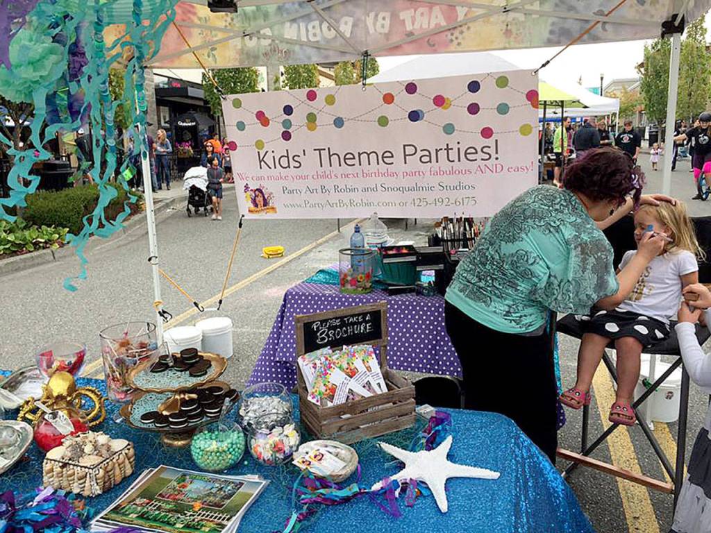 Kids activities will include bouncy houses, face painting, a library bus, and the Snoqualmie Fire Truck on Sept. 14 at Center Blvd. SE.