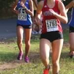 Mount Si junior Lily Colvin, right, competes at the KingCo Jamboree as Bothells Kasey Ly follows. Andy Nystrom/ staff photo