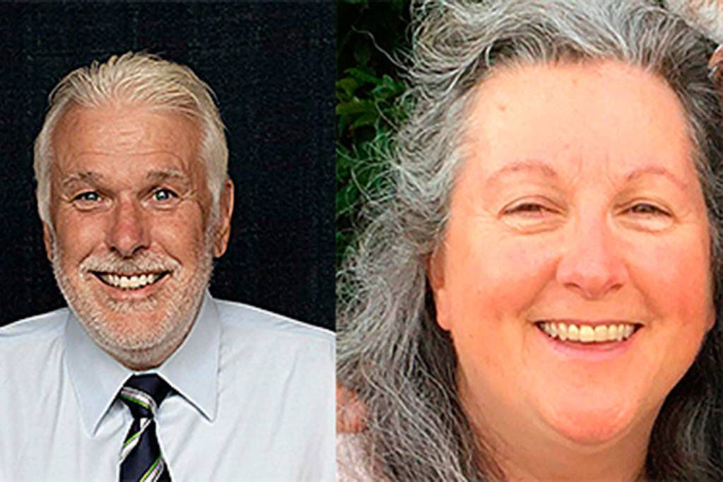 Courtesy photos                                Geoff Doy and Linda Grez are competing for SVSD Director District Pos. 2.