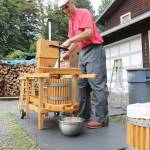 Greg Giuliani uses a custom-designed cider press to make his cider. Giuliani will demonstrate the process at Carnation Farms Harvest Fest in October.