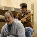 John Williams Lynch (Lennie) and Tom Stewart (George) rehearse one of the final scenes in VCSs production of Of Mice and Men premiering Oct. 17. Madison Miller / staff photo