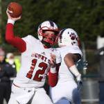 Mount Si quarterback Clay Millen throws a pass during the Wildcats 35-14 loss to Camas on Nov. 30. Photo courtesy of Calder Productions
