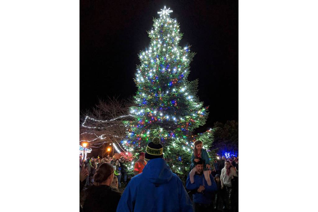 Holiday revelers enjoy the tree lighting at Snoqualmies annual Winter Lights on Dec. 7. Corey Morris/staff photo