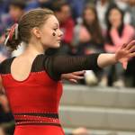 Mount Sis Tylor Zwiefelhofer competes on the floor exercise on Jan. 23 at Skyline High. The Wildcats beat the Spartans, 163-146. Andy Nystrom/ staff photo