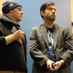 Madison Miller/staff photo                                Michael Schmidt stars as Hercule Poirot and Chris Clark as M. Bouc in VCSs production of Murder on the Orient Express.