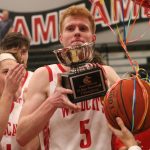 Mount Sis Jabe Mullins celebrates his birthday and the Wildcats 4A KingCo Tournament championship on Saturday at Sammamish High. Andy Nystrom/ staff photo