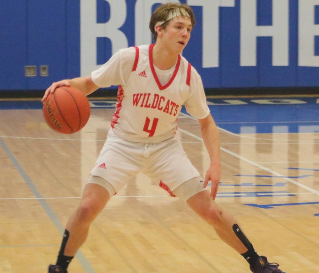 Mount Si guard Bennett OConnor scored 12 points during the Wildcats 64-61 loss to Woodinville on Feb. 15 at Bothell High School. Benjamin Olson/staff photo