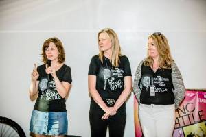 From left, Kristen Zuray, Wendy Laxton and Tonya Guinn speak at Trail Youths 2019 birthday celebration fundraiser. This year their annual event is a banquet scheduled for April 4. Courtesy photo