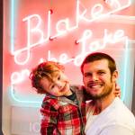 Courtesy photo. Scott Brittain and his son Ryker at Blakes Pizzeria in Carnation (before state regulations for COVID-19 mandated restaurants switch to takeout only). Scott has been a customer since he was a kid, and now he and his family are still regulars.
