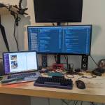 A work-from-home station of a Point Inside engineer. Photo courtesy of Point Inside