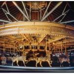 A photo of the carousel with horses. Contributed by North Bend Art and Industry