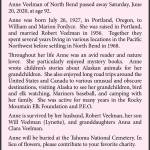 Anne Veelman | Obituary