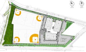 A site plan for the Snoqualmie Valley Athletic Center. Provided by the city of North Bend