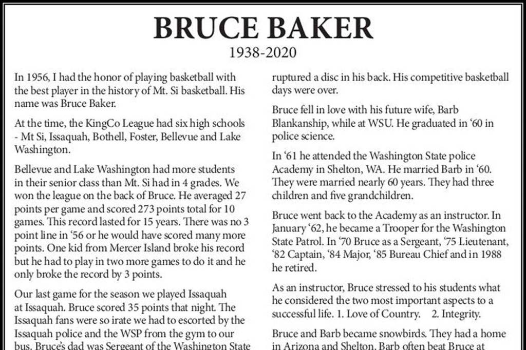 Bruce Baker | Obituary