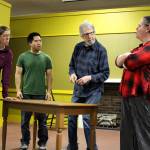 File photoIn this November 2019 photo, Lucy Adams, Tim Takechi, Craig Ewing and Renee Lystad rehearse for VCSs production of A Christmas Carol.