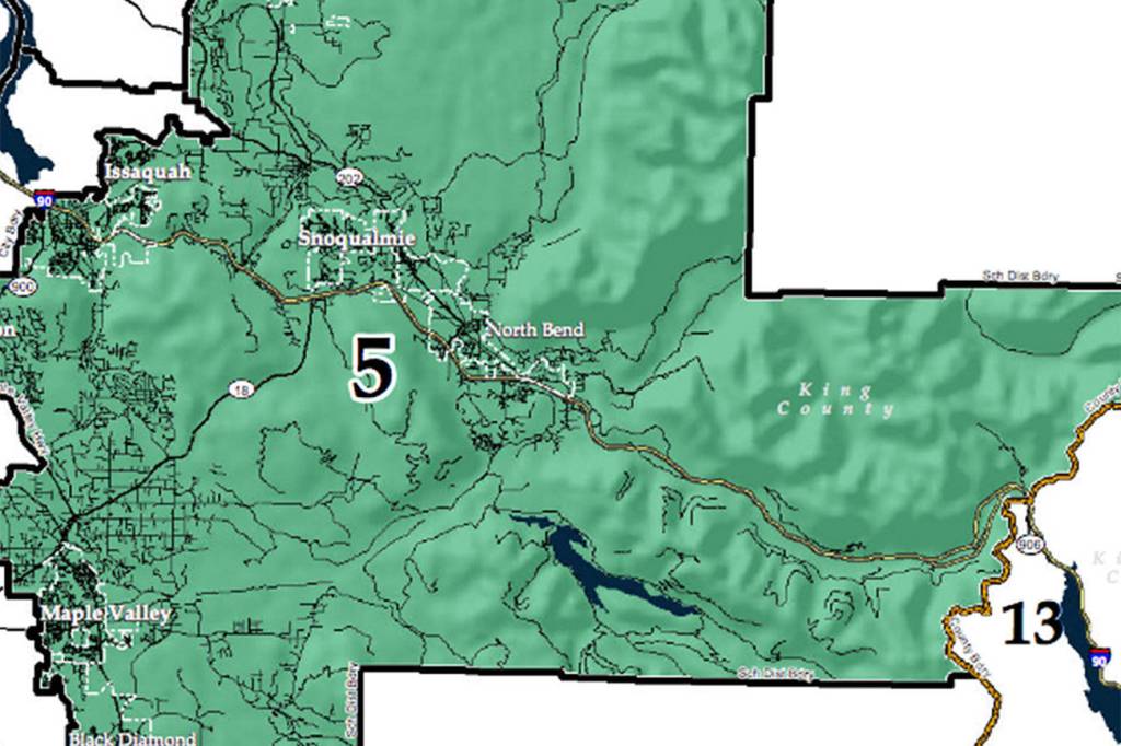 The 5th Legislative District includes Snoqualmie, North Bend, Issaquah, Renton and Maple Valley. Courtesy image