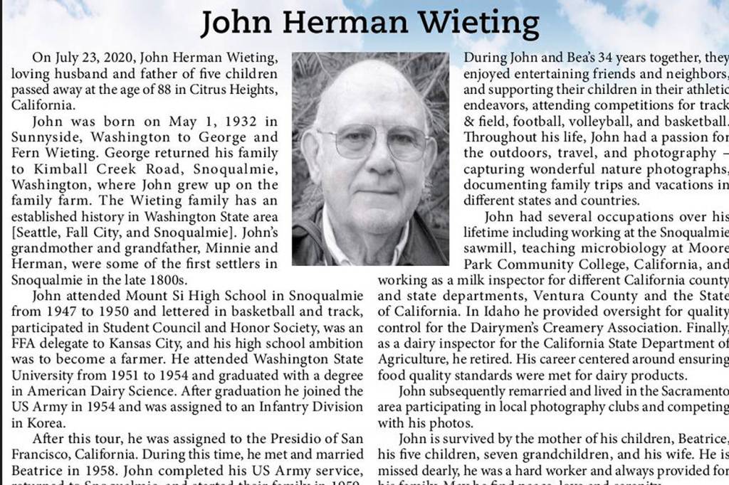 John Herman Wieting | Obituary