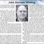 John Herman Wieting | Obituary