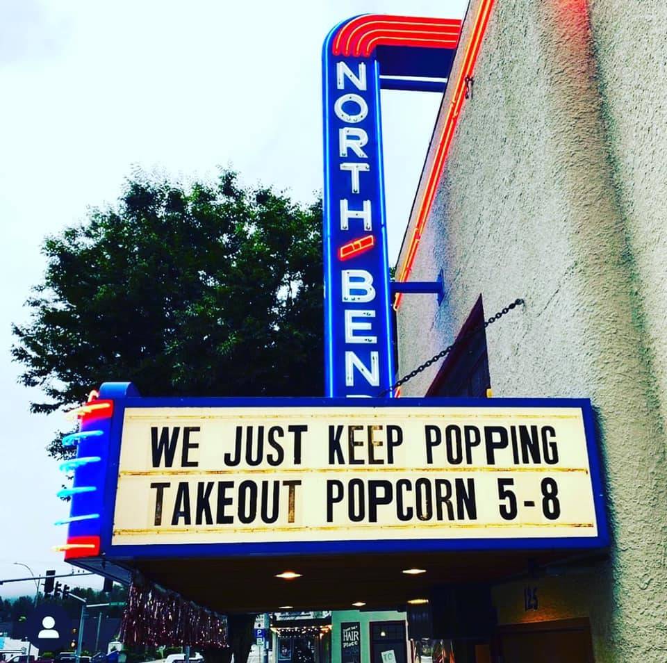 North Bend Theatre. Photo courtesy of facebook.com/NorthBendTheatre