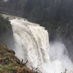 William Shaw/staff photo
The Snoqualmie Falls ran heavy with flood water on Feb. 7.