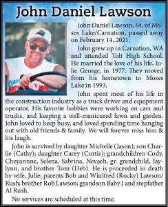 John Daniel Lawson | Obituary