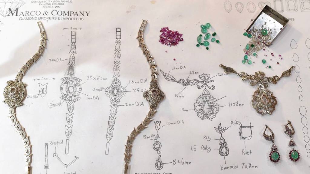 Some pieces which Hamed Shirzad, a Kirkland-based jeweler, completed for his exhibit at the Bellevue Arts Museum celebrating his Persian heritage. Contributed by Hamed Shirzad