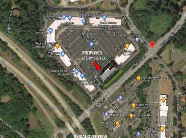 Aerial map of the hotel.